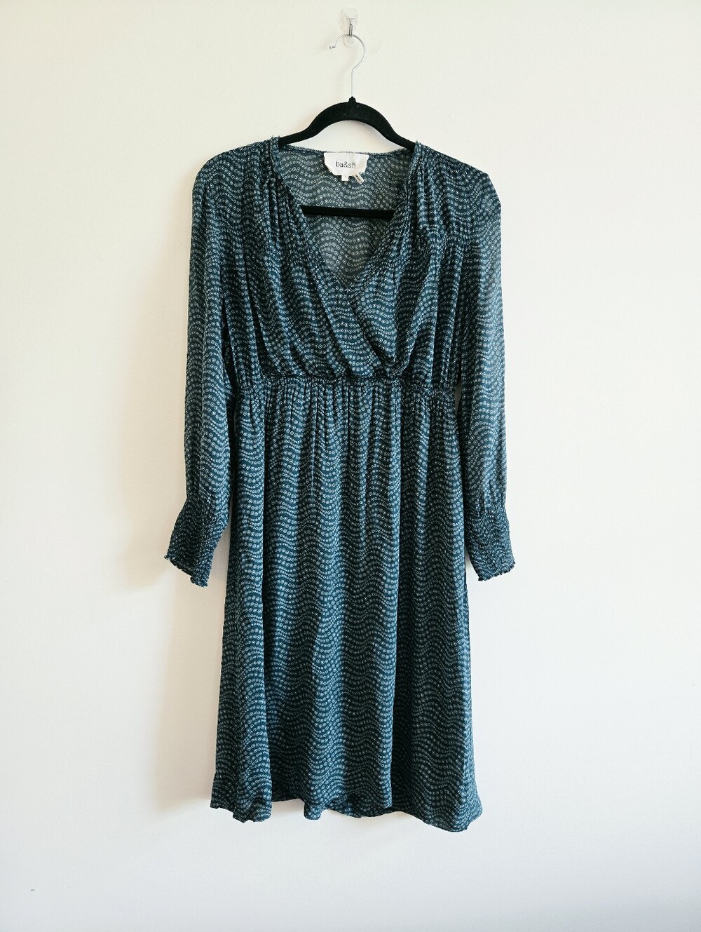 BA&SH I S Polka Dot Midi Dress I green